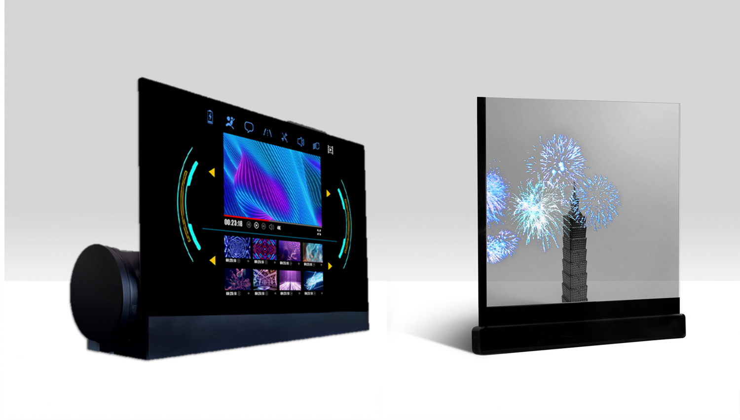 可捲式、折疊性、高透明